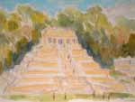 Palenque 1 Aquarell 30x40
