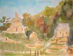 Palenque 2 Aquarell 30x40